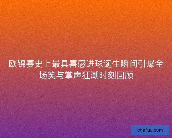 欧锦赛史上最具喜感进球诞生瞬间引爆全场笑与掌声狂潮时刻回顾 欧锦赛史上最具喜感进球诞生瞬间引爆全场笑与掌声狂潮时刻回顾