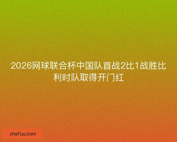 2026网球联合杯中国队首战2比1战胜比利时队取得开门红